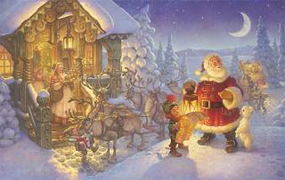 Santa at the North Pole 