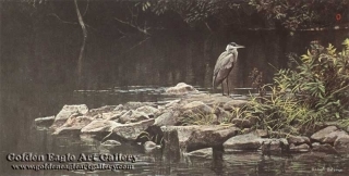 Heron On The Rocks