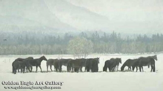 Winter Gathering - Horse Herd
